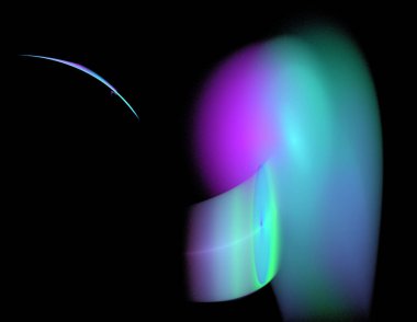 Siyah Renk Üzerine Bir Dijital Fraktal Resmi