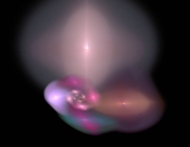 Siyah Renk Üzerine Bir Dijital Fraktal Resmi