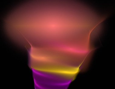 Siyah Renk Üzerine Bir Dijital Fraktal Resmi