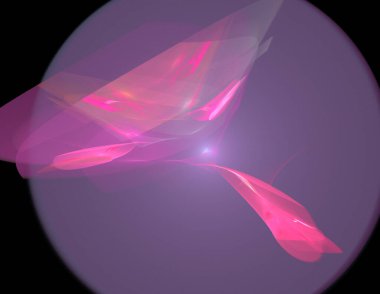 Siyah Renk Üzerine Bir Dijital Fraktal Resmi