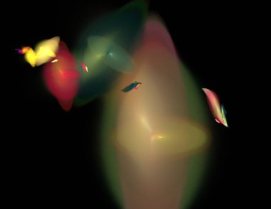 Siyah Renk Üzerine Bir Dijital Fraktal Resmi