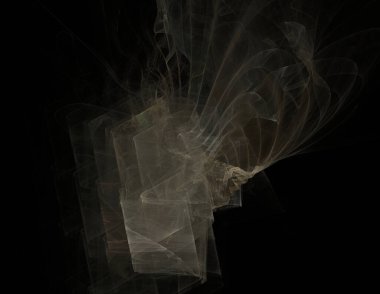 Siyah Renk Üzerine Bir Dijital Fraktal Resmi