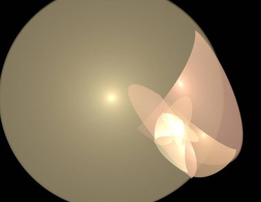 Siyah Renk Üzerine Bir Dijital Fraktal Resmi