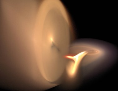 Siyah Renk Üzerine Bir Dijital Fraktal Resmi