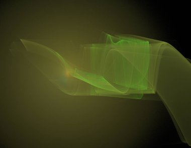 Siyah Renk Üzerine Bir Dijital Fraktal Resmi