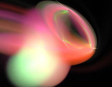 Siyah Renk Üzerine Bir Dijital Fraktal Resmi