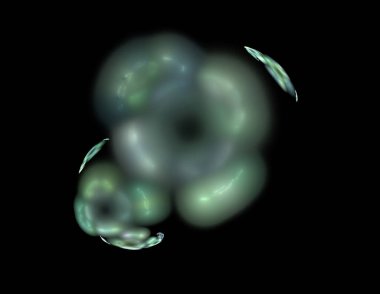 Siyah Renk Üzerine Bir Dijital Fraktal Resmi