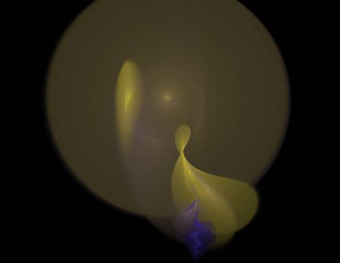 Siyah Renk Üzerine Bir Dijital Fraktal Resmi