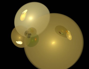 Siyah Renk Üzerine Bir Dijital Fraktal Resmi