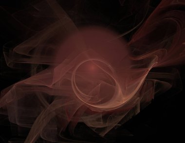 Siyah Renk Üzerine Bir Dijital Fraktal Resmi