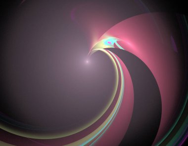 Siyah Renk Üzerine Bir Dijital Fraktal Resmi