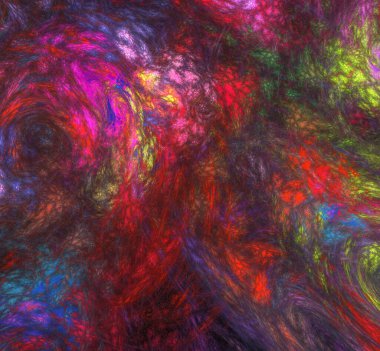 Dijital fraktal resimlerinden birinin resmi