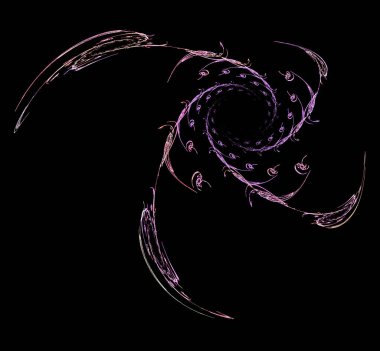 Dijital fraktal resimlerinden birinin resmi