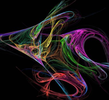 Dijital fraktal resimlerinden birinin resmi