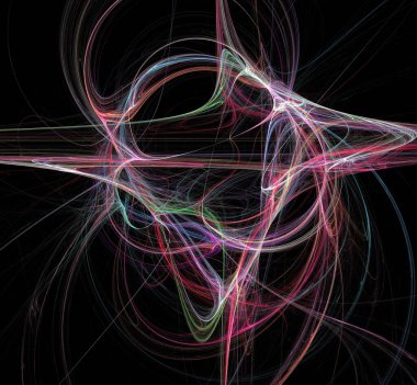 Dijital fraktal resimlerinden birinin resmi