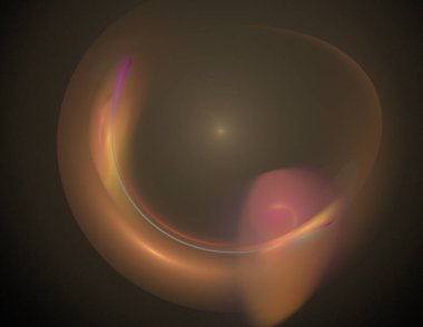 Siyah Renk Üzerine Bir Dijital Fraktal Resmi