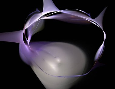 Siyah Renk Üzerine Bir Dijital Fraktal Resmi