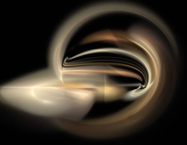 Siyah Renk Üzerine Bir Dijital Fraktal Resmi