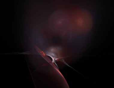 Siyah Renk Üzerine Bir Dijital Fraktal Resmi