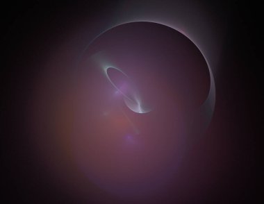 Siyah Renk Üzerine Bir Dijital Fraktal Resmi