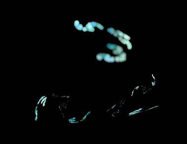 Siyah Renk Üzerine Bir Dijital Fraktal Resmi