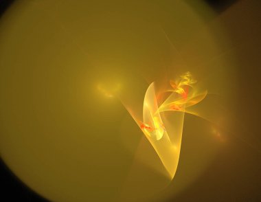 Siyah Renk Üzerine Bir Dijital Fraktal Resmi