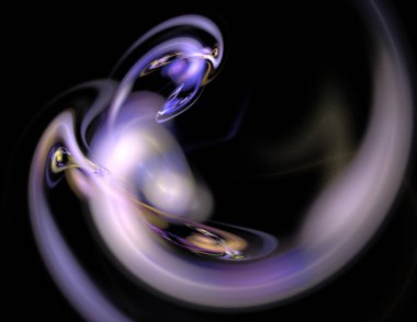 Siyah Renk Üzerine Bir Dijital Fraktal Resmi