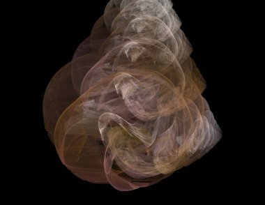 Siyah Renk Üzerine Bir Dijital Fraktal Resmi