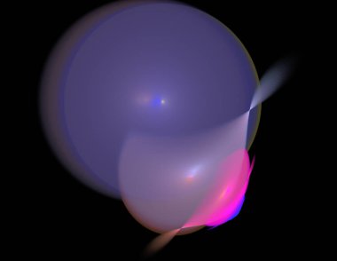 Siyah Renk Üzerine Bir Dijital Fraktal Resmi