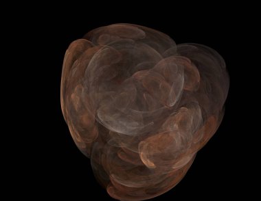 Siyah Renk Üzerine Bir Dijital Fraktal Resmi