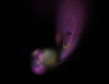 Siyah Renk Üzerine Bir Dijital Fraktal Resmi