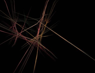 Siyah Renk Üzerine Bir Dijital Fraktal Resmi