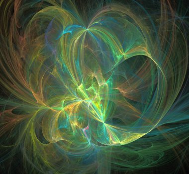 Dijital fraktal resimlerinden birinin resmi