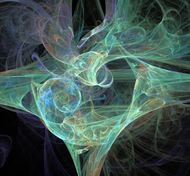 Dijital fraktal resimlerinden birinin resmi