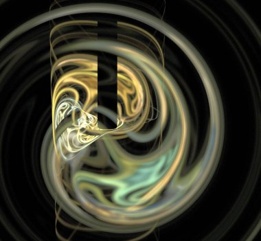 Dijital fraktal resimlerinden birinin resmi