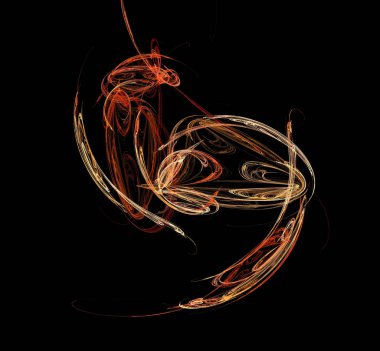 Dijital fraktal resimlerinden birinin resmi