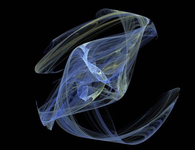 Siyah Renk Üzerine Bir Dijital Fraktal Resmi