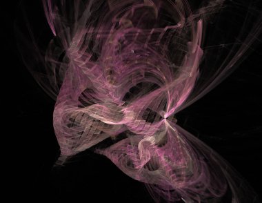 Siyah Renk Üzerine Bir Dijital Fraktal Resmi