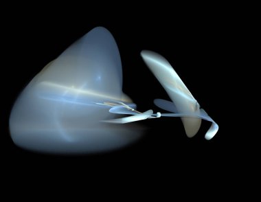 Siyah Renk Üzerine Bir Dijital Fraktal Resmi