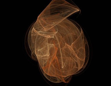 Siyah Renk Üzerine Bir Dijital Fraktal Resmi