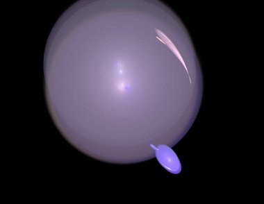 Siyah Renk Üzerine Bir Dijital Fraktal Resmi