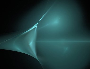 Siyah Renk Üzerine Bir Dijital Fraktal Resmi