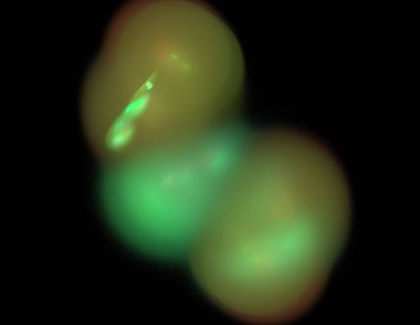 Siyah Renk Üzerine Bir Dijital Fraktal Resmi