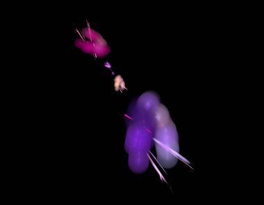 Siyah Renk Üzerine Bir Dijital Fraktal Resmi