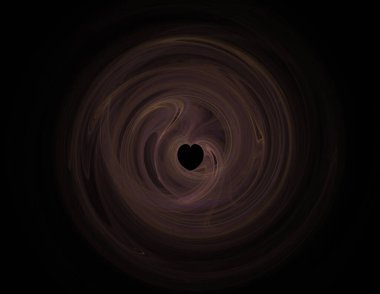 Siyah Renk Üzerine Bir Dijital Fraktal Resmi