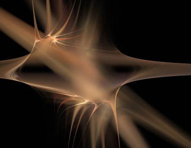 Siyah Renk Üzerine Bir Dijital Fraktal Resmi