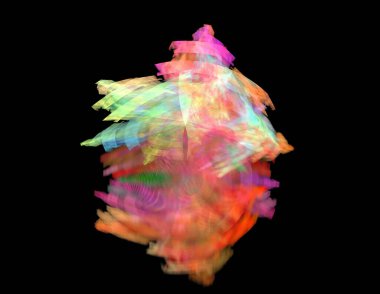 Siyah Renk Üzerine Bir Dijital Fraktal Resmi