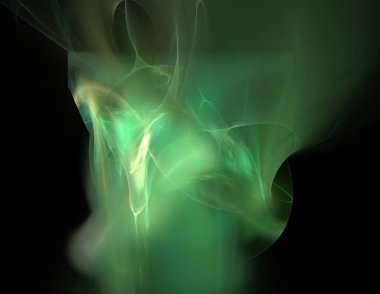 Siyah Renk Üzerine Bir Dijital Fraktal Resmi