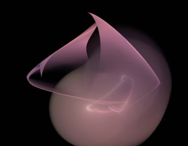 Siyah Renk Üzerine Bir Dijital Fraktal Resmi