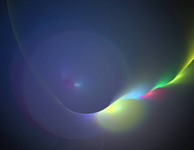 Siyah Renk Üzerine Bir Dijital Fraktal Resmi